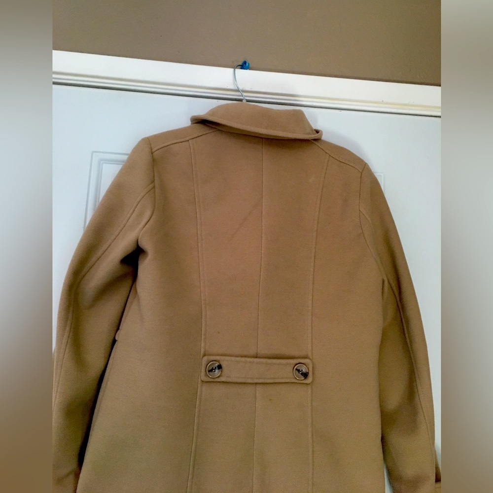 Camel color pea coat. In great shape.